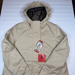 Hunter Water Resistant Cotton Smock Jacket Women's Medium Tan Almond NWT